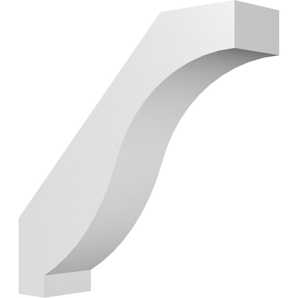 Ekena Millwork 3-in. W x 12-in. D x 12-in. H Baker Architectural Grade PVC Knee Brace BRCP03X12X12BKR - main